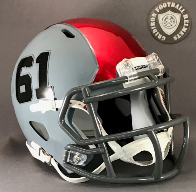 OSU Buckeyes Matte Gray Mini Football Helmet 2011